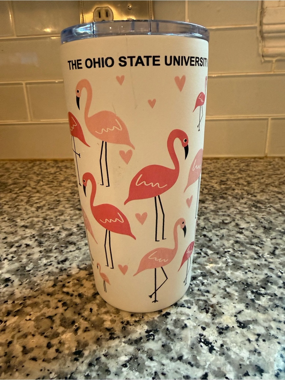 Pink Flamingo Insulated Tumbler Ohio State